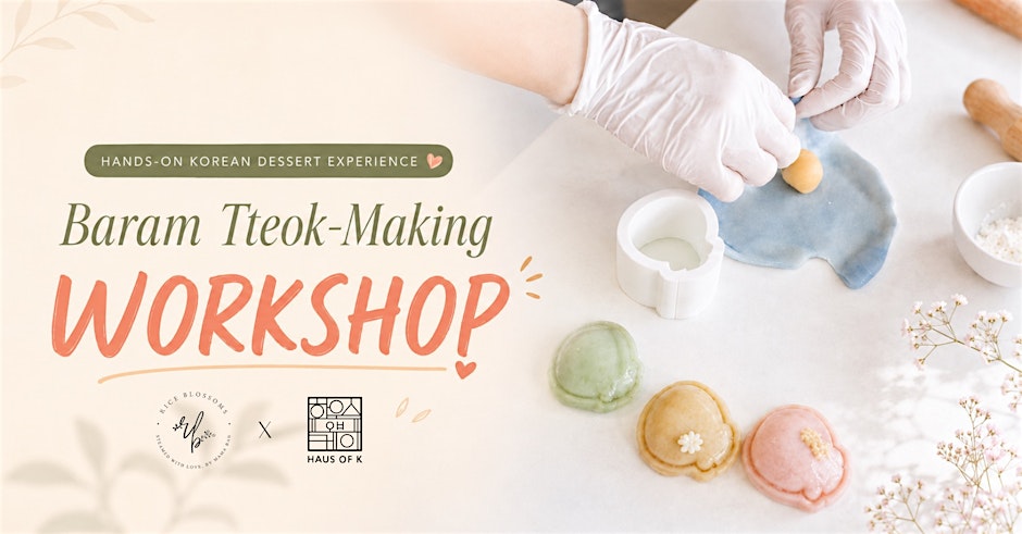 Baram Tteok Making Workshop × Rice Blossoms poster